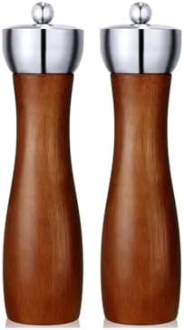 Akasya Komple Ahşap Tuz Karabiber Değirmeni Baharat Öğütücüsü 21 Cm - 2 Adet - 391