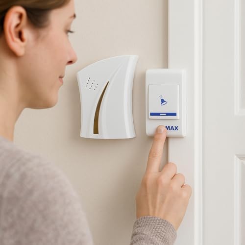 Asorti Renk Kablosuz Pilli Kapı Zili – Şık ve Güçlü Ses Çıkışlı Model