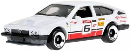 - Alfa Romeo GTV6 3.0 - Retro Racers 10/10 - HKJ83 - Short Card - Moma - Brembo - Agip - Beyaz - Mattel 2023