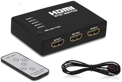Temiz Pazar Hdmi Çoklayıcı Çoğaltıcı Switch 5 Port Kumandalı Ir Alıcılı