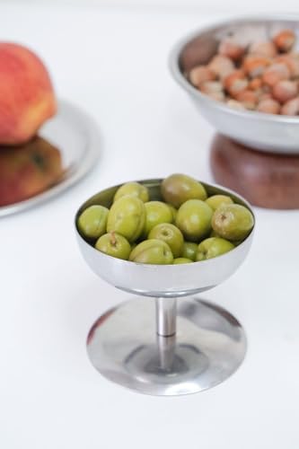 & Metal Yüksek Ayaklı 8 Cm Dondurma Tatlı Çerez Kahvaltılık Sunum Kase