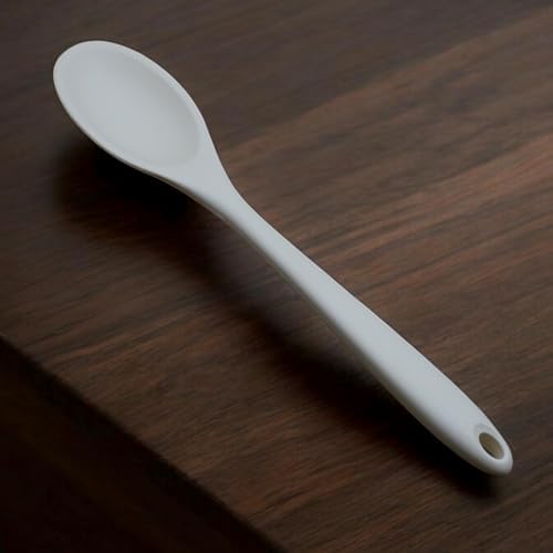 Silikon Pişirme ve Servis Kaşık- 27,5 CM Krem Renkli Özel Seri