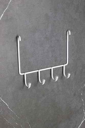 Lif Ve Kese Askılığı Beyaz Termoplastik Kaplamalı Banyo Köşeliği, Duş Rafı Ve Duş Askılarına Uyumlu Beyaz