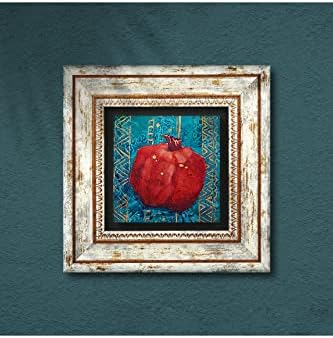 Nar Taş Duvar Tablosu - Çerçeveli Taş Tablo - Dekoratif Duvar Sanatı - Modern Ev ve Ofis Duvar Dekoru T1-02