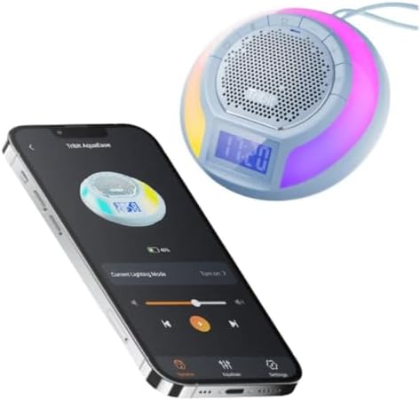 AquaEase IPX7 Su Geçirmez, 18 Saat Oynatma Süresi Dahili Mikrofon Işıklı Hoparlör Mavi