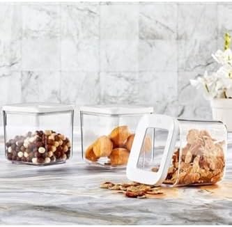 Vakumlu Saklama Kabı 3' Lü Set 700 Ml, ŞEFFAF