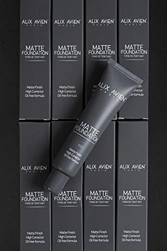 ALIX AVIEN Uzun Süre Kalıcı Doğal Mat Bitişli E Vitamini İçeren Mat Fondöten - Matte Foundation 406 Light Peach