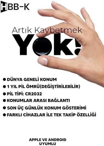 PLUS TAG IOS & Uyumlu Akıllı Gps Takip Cihazı (siyah)