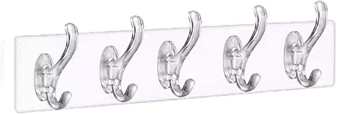 Kendinden Yapışkanlı Güçlü Şeffaf 5 Kancalı Askılık, Kapı Arkası, Mutfak, Duvar, Banyo Askısı