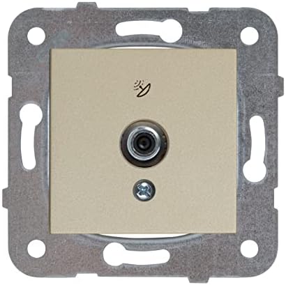 / Bronz Uydu Prizi F Kon 10 Db Mekanizma+Düğme Kapak