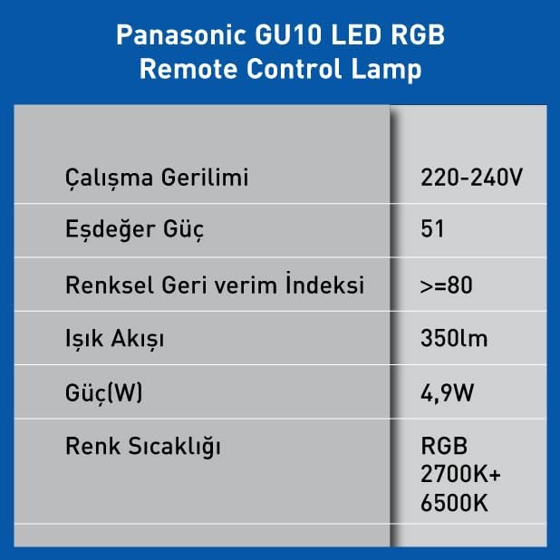 LED Akıllı Bluetooth Wi-Fi RGB GU10 Lamba 4W