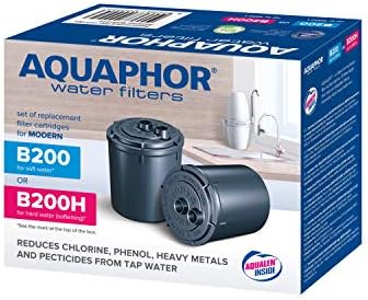 Aquaphor 4600987002149 Paket 2 Kartuş B200H Sert Su için, Plastik