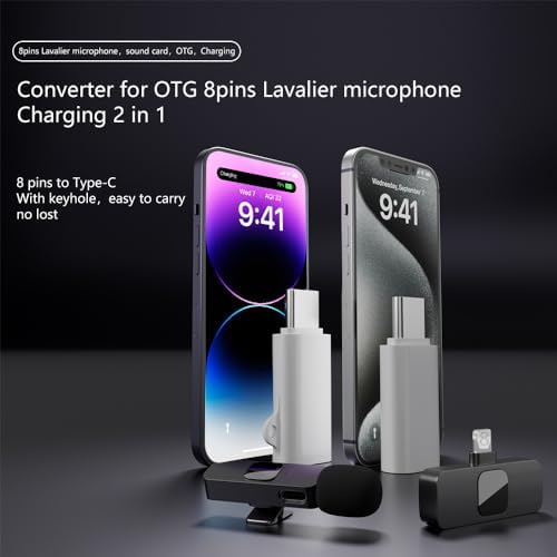 Type C to Lightning Yuva Çevirici Yaka Mikrofonu ile Uyumlu Hızlı Şarj ve Veri Aktarımı Beyaz OTG Adaptör OTGYZ