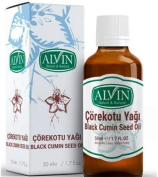 Alvin Çörekotu Yağı Çörek Otu Yağı, Soğuk Sıkım,Yüzde Yüz Saf ve Doğal, 20 ml