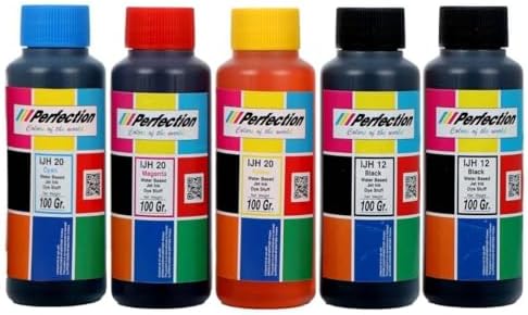 Perfection HP Uyumlu GT51XL BK - GT52 CMY Tanklı Yazıcı Mürekkebi 5 x 100 gr.