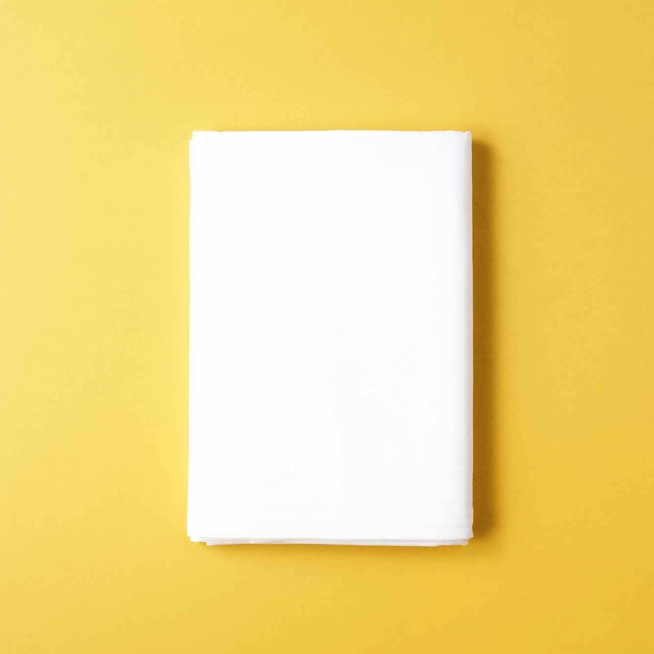 Basic Düz%100 Pamuk Çarşaf, Beyaz, Tek Kişilik (160x240 cm)