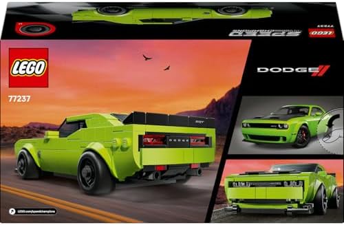 Speed Champions Dodge Challenger SRT Hellcat 77237 – 9 Yaş ve Üzeri Yarış Arabası Tutkunu Çocuklar için Koleksiyonluk Spor Araba Modeli, Yaratıcı Oyuncak Yapım Seti Hediye Fikri (390 Parça)
