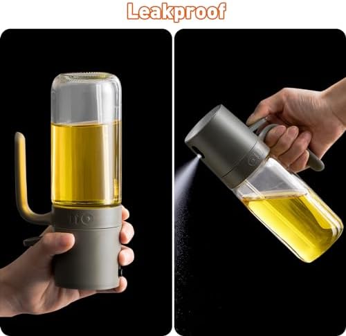 Yağ püskürtme şişesi, 250 ml yağ püskürtücü, sıcak hava fritözünde pişirmek için, sızdırmaz cam zeytinyağı şişesi, salata pişirmek için, ızgara, mutfak, pişirme gereçleri