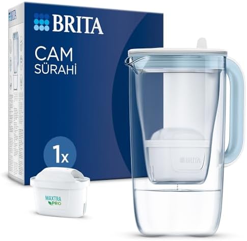 Cam Su Arıtma Sürahisi 1x  Pro All-In-1 Filtreli - Açık Mavi 2,5 lt
