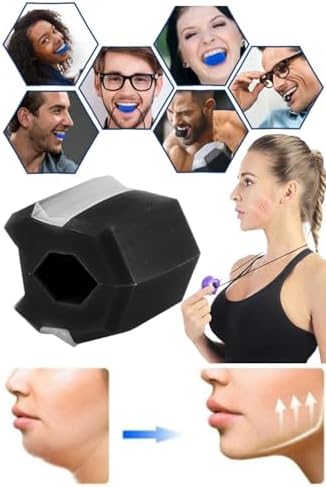 Çene Hattı Çizgi Kası Geliştirici Karizma Çene Fitness Silikon Jel Siyah Yüz Tonlama Kas Pro