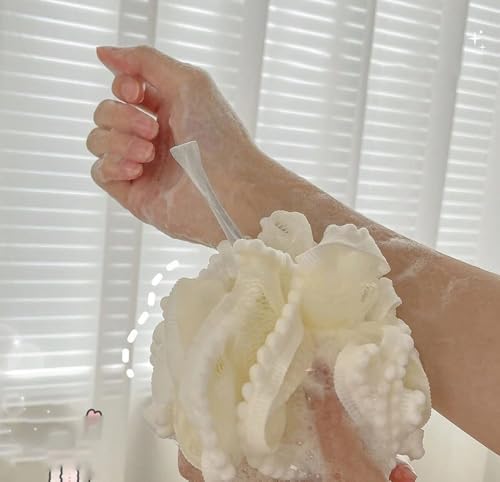 Busstier Sihirli Köpürtücü Banyo Süngeri - Ponponlu Yumuşak Banyo Lifi, Yoğun Köpük İçin Pratik ve Dayanıklı Temizlik Süngeri