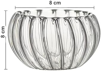 Dekoratif Cam Lokumluk, 8x8 cm, 6'lı Set