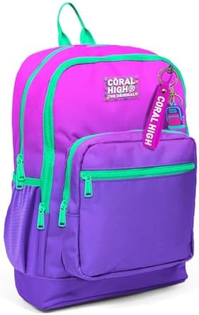 Dört Bölmeli Pembe Mor Renk Geçişli İlkokul Sırt Çantası - Kız Çocuk