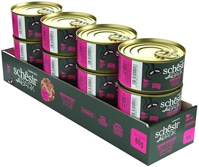 Schesir After Dark Tavuk ile Sığır Et Suyunda Yetişkin Kedi Konservesi 80g