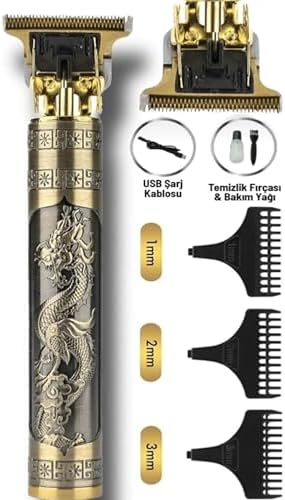 Dragon Profesyonel Saç Sakal Ense Çizim Tüm Vücut Tüyü Lazer Öncesi Tıraş Makinesi