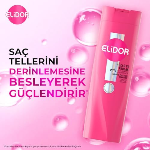Elidor Şampuan ve Saç Bakım Kremi Güçlü ve Parlak 400 ml