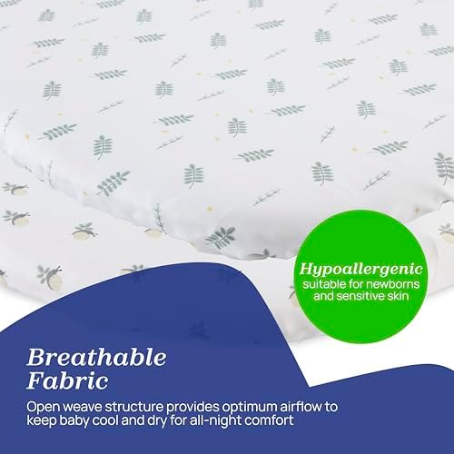 Çarşaf Bambu Set İki Parça Baby Hug Greenery