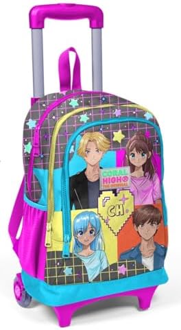 Işıklı Tekerlekli Çekçek Okul ve Seyahat Çantası Kız Çocuk Gri