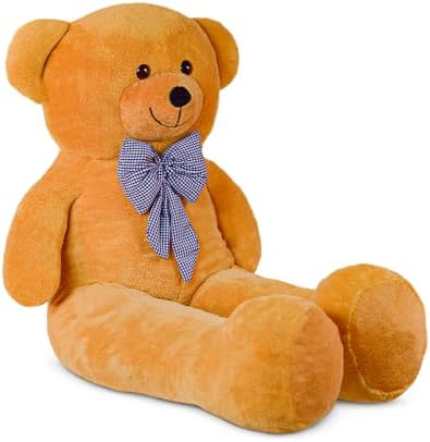 130 cm Dev Pelüş Papyonlu Ayı,Yumuşak ve Sevimli Büyük Boy Oyuncak Ayı,Sarılmalık Sevgiliye Hediye Ayıcık,Dev,Büyük Boy (Kahverengi)