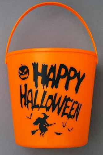 Halloween Işıklı Gövdeli Şeker Kovası Bal Kabağı Turuncu