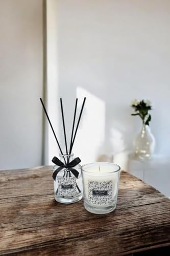 Vanilya Kokulu Bardak Mum ve 100 ML Oda Kokusu Seti