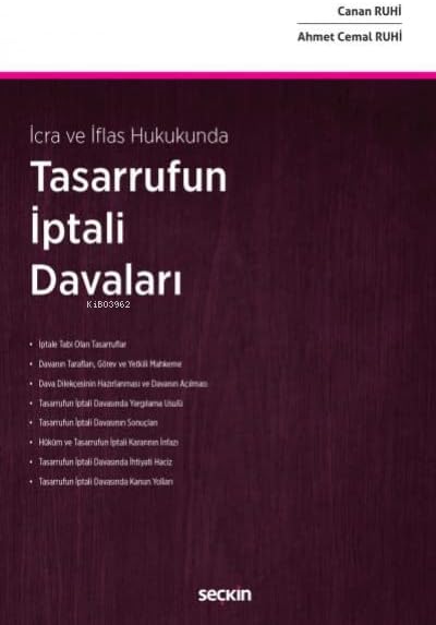 İcra ve İflas Hukukunda - Tasarrufun İptali Davaları