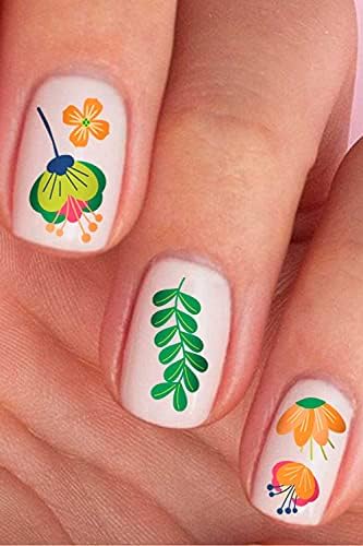 ARTİKEL Bahar Çiçekleri Tırnak Dövmesi, Tırnak Tattoo, Nail Art, Tırnak Sticker