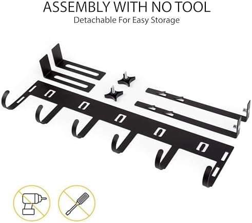 Ayarlanabilir Kapı Arkası Askılık Metal (2 ADET) | 6 Kancalı Kapı Üstü Organizer | Montaj Gerektirmez Askı | Mont Çanta Havlu Anahtarlık Düzenleyici