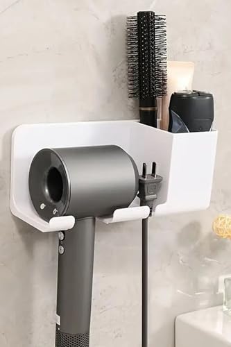 Life Duvara Sabitlenen Beyaz Saç Kurutma Makinesi Düzenleyici Organizeri MIT1166