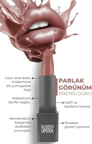 ALIX AVIEN 315 Glossy Plum Parlak Ruj - Nemlendirici Etkili Pürüzsüz Dudak Görünümü - Glossy Lipstick