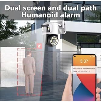 4MP Yoosee Çift Lens IP Kamera - WIFI Açık Otomatik İzleme, Su Geçirmez Kablosuz Güvenlik Ev Kamerası, Renkli Gece Görüş