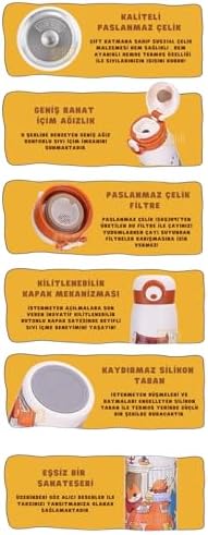 500ml Sevimli Hayvanlar Desenli Rahat İçim Kilitli Kapak Paslanmaz Çelik Termos