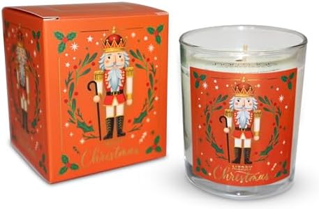 – Kurşun Asker (Nutcracker) Tasarımlı Mum, Turuncu Renk Temalı, 135 g Doğal Biyo, 40 Saat Yanma Süresi, Cam Kavanoz, Şık Bristol Kutulu, Yılbaşı Koleksiyonu Hazır Hediye