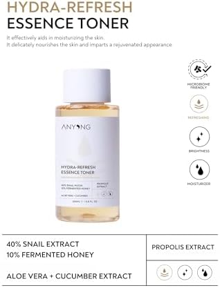 Anyong Aydınlatıcı, Nemlendirici ve Tazeleyici Tonik 200 ml (%40 Salyangoz Özü& Bal & Propolis & Aloe Vera)