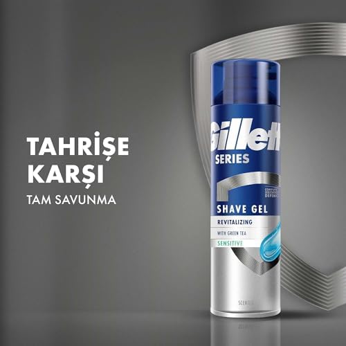 Gillette Series Erkekler İçin Yeşil Çay İçerikli Canlandırıcı Tıraş Jeli, 200ml