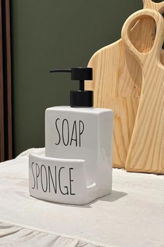 Banyo Mutfak Sıvı Katı Sabunluk Beyaz