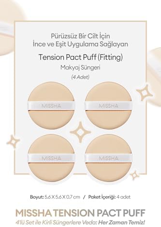 MISSHA İnce ve Eşit Uygulama Sağlayan Makyaj Süngeri Tension Pact Puff (Fitting)