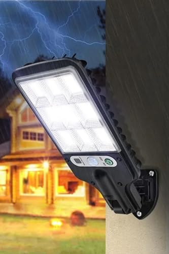 Solar Güneş Enerjili Led Bahçe Aydınlatması 120 Ledli 3 Modlu Hareket Sensörlü Su Geçirmez Lambası