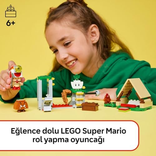 Super Mario Toad Kampı 72040 – 6 Yaş ve Üzeri Çocuklar İçin Yaratıcı Oyuncak Yapım Seti, Eğlenceli Doğa ve Kamp Macerası Temalı Hediye Fikri, Oyun ve Sergileme Deneyimi (159 Parça)