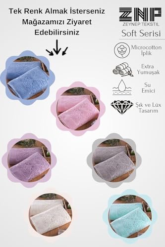 Tekstil Soft | 6'lı 50x90 Cm El&yüz Havlu Seti Renkli